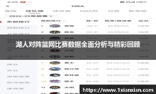 湖人对阵篮网比赛数据全面分析与精彩回顾